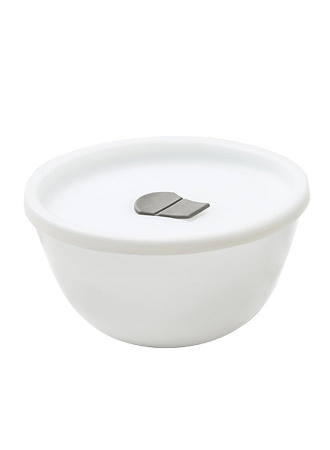 Larah Opal Mixing Bowl With lid white 27centimeter