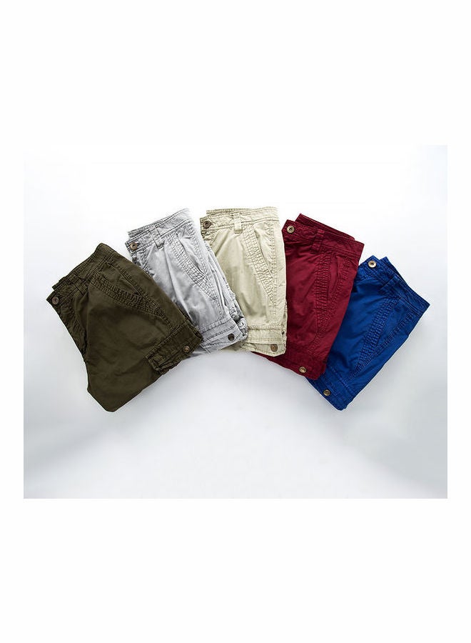 Casual Summer Multi-Pockets Shorts Green