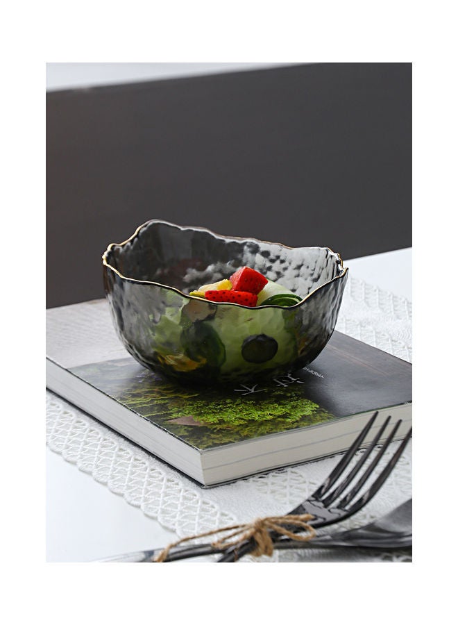 Glass Fruit Salad Bowl Grey 13x13x6cm