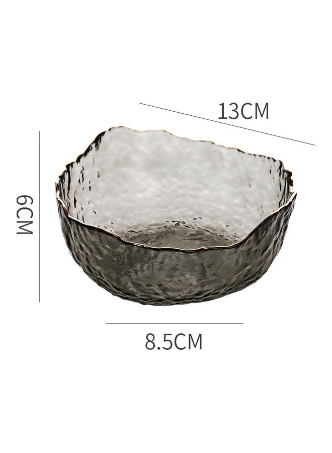 Glass Fruit Salad Bowl Grey 13x13x6cm