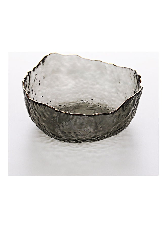 Glass Fruit Salad Bowl Grey 13x13x6cm