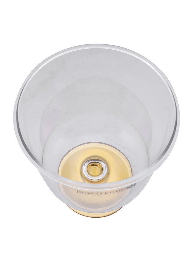 Acrylic Candy Bowl With Lid Gold/Clear 14cm