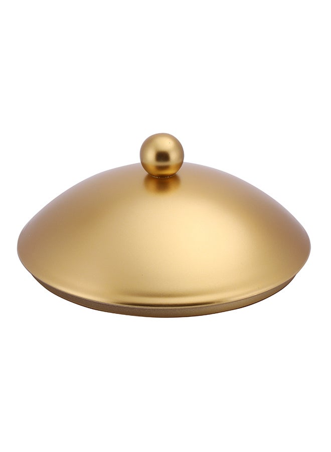 Acrylic Candy Bowl With Lid Gold/Clear 14cm