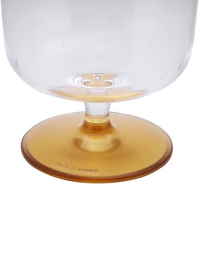 Acrylic Candy Bowl With Lid Gold/Clear 14cm