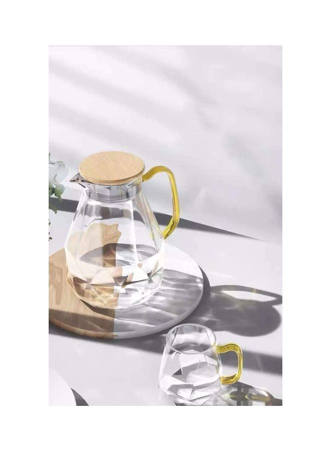 Glass Infuser Teapot With Lid Clear 1800ml