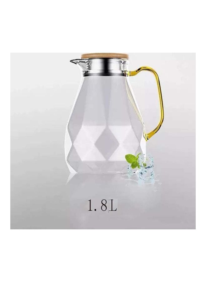 Glass Infuser Teapot With Lid Clear 1800ml
