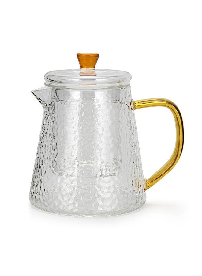 Glass Tea Pot with Glass Filter, Borosilicate Glass Tea Pot Infuser, with Stylish Design, Great For Loose Leaf Tea, Blooming Tea, Tea Bags & Fruit Infused Water 600ml