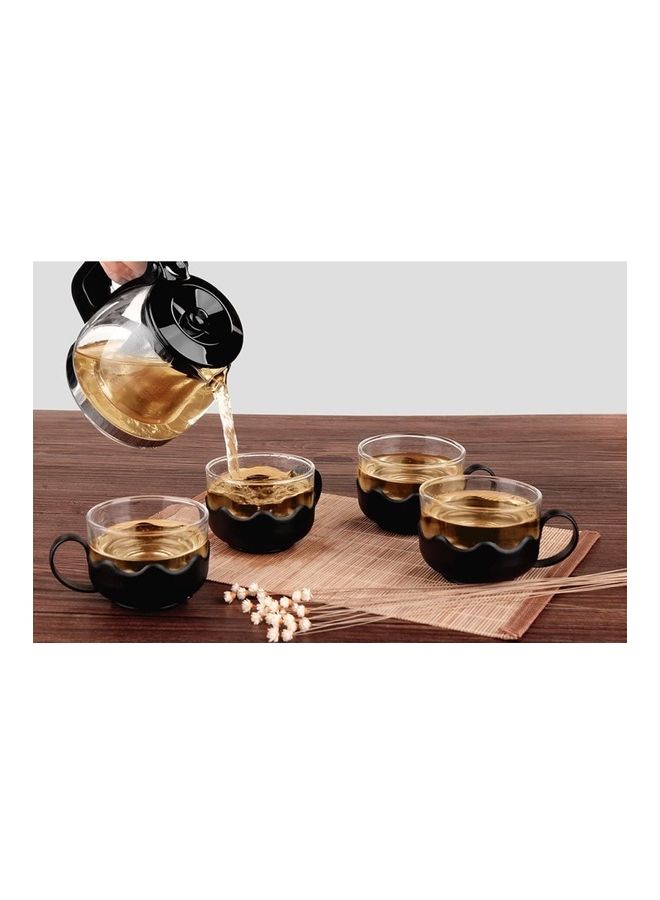 Heat Resistant Glass Tea Set Clear 500ml