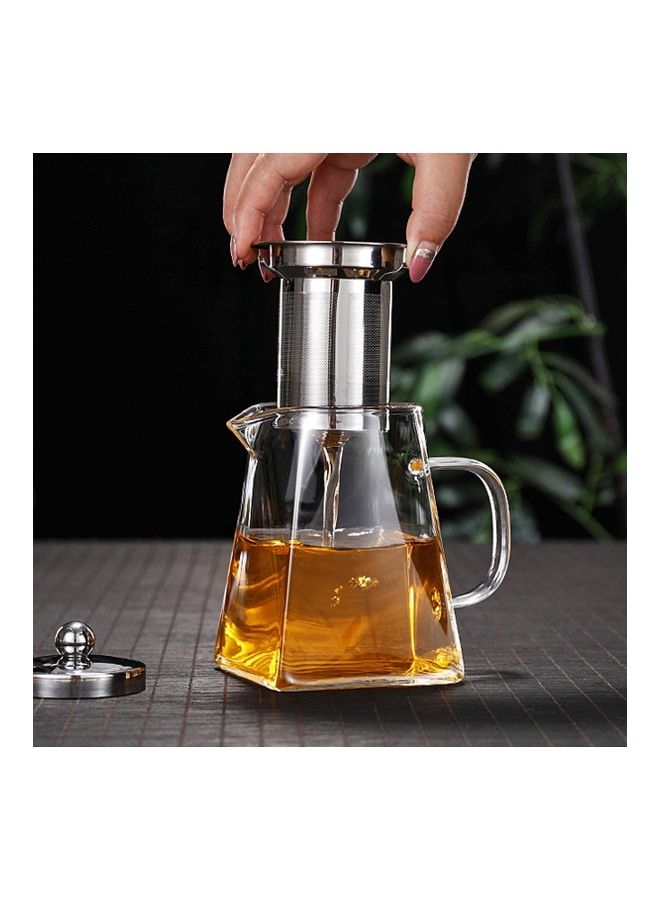 Glass Infuser Teapot With Lid Clear 750ml