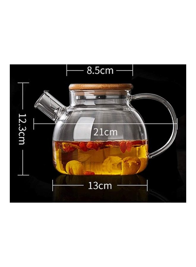 Heat Resistant Glass Teapot Set Multicolour 1000ml