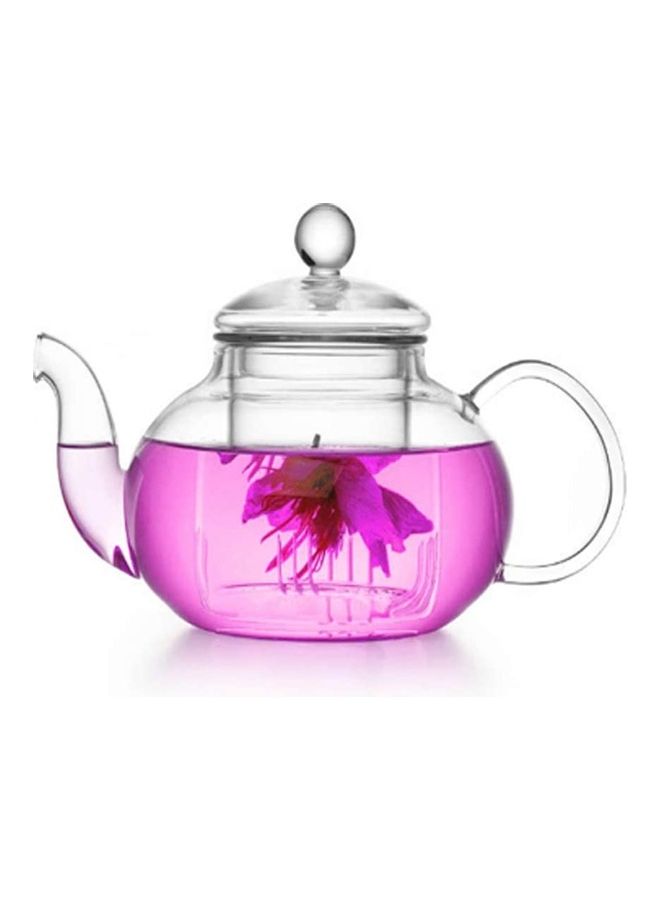 Glass Heat-Resistant Teapot With Filter Clear
