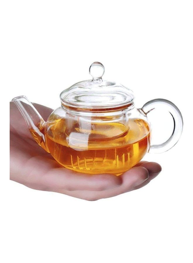 Glass Heat-Resistant Teapot With Filter Clear