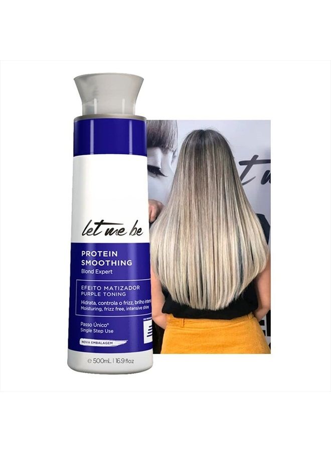Hair Keratin Treatment for Blond Hair | Brazilian Protein Smoothing | Moisturizing, Frizz Free & Intensive Shine | Effective Keratin Straight Blond Hairs | 1000ml