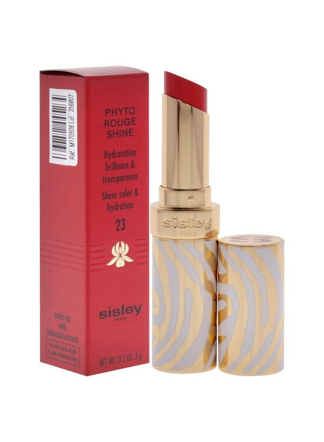 Phyto-Rouge Shine Lipstick - 23 Sheer Flamingo Lipstick (Refillable) Women 0.1 oz