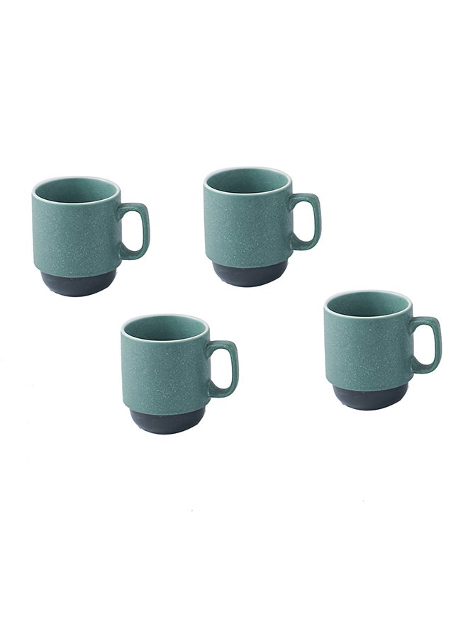 4-Piece Mug Set Green 17x15.5x16cm
