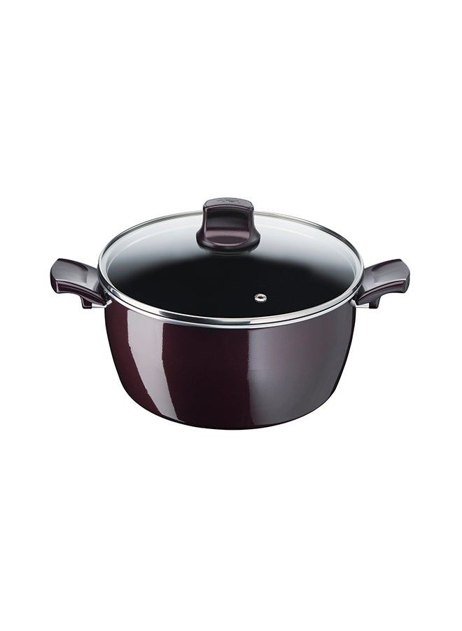 9-Piece Aluminium Non-Stick Coating G6 Resist Intense Cookware Set Black 26cm