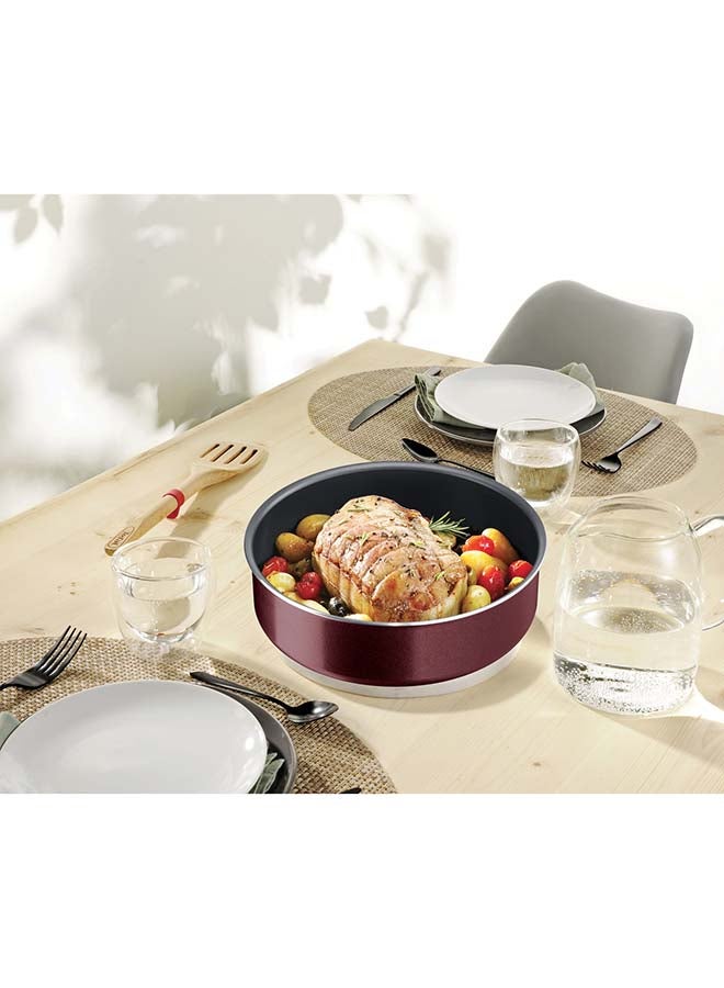 Ingenio Cook N Clean 6 Pcs Cooking Set, Removable Handle Aluminium Multicolour 26cm