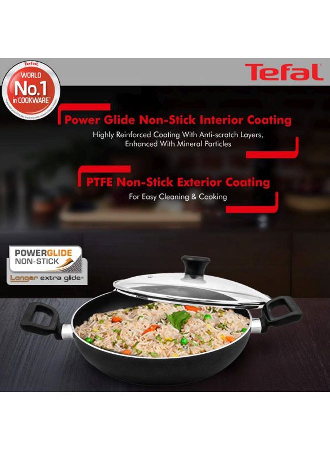 5-Piece Delicia Cookware Set Black Kadhai (24), Tawa (26), Fry Pan (24)cm