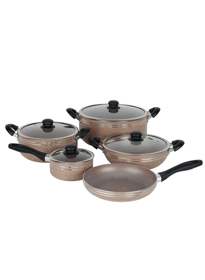 10-Piece Non-Stick Cookware Set with Granite Coating- DC1889BGE