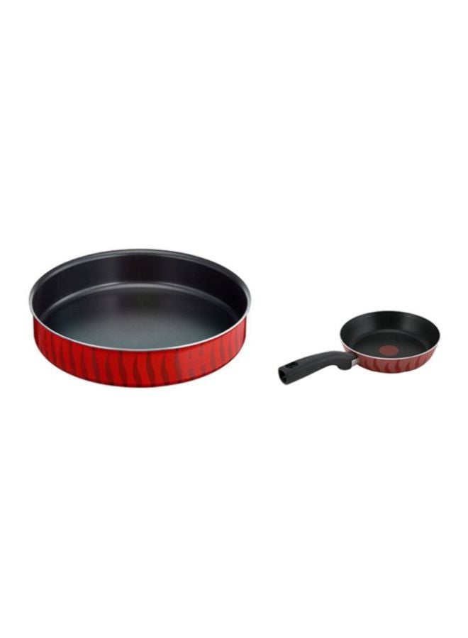 Oven Dish With Frying Pan Black/Red