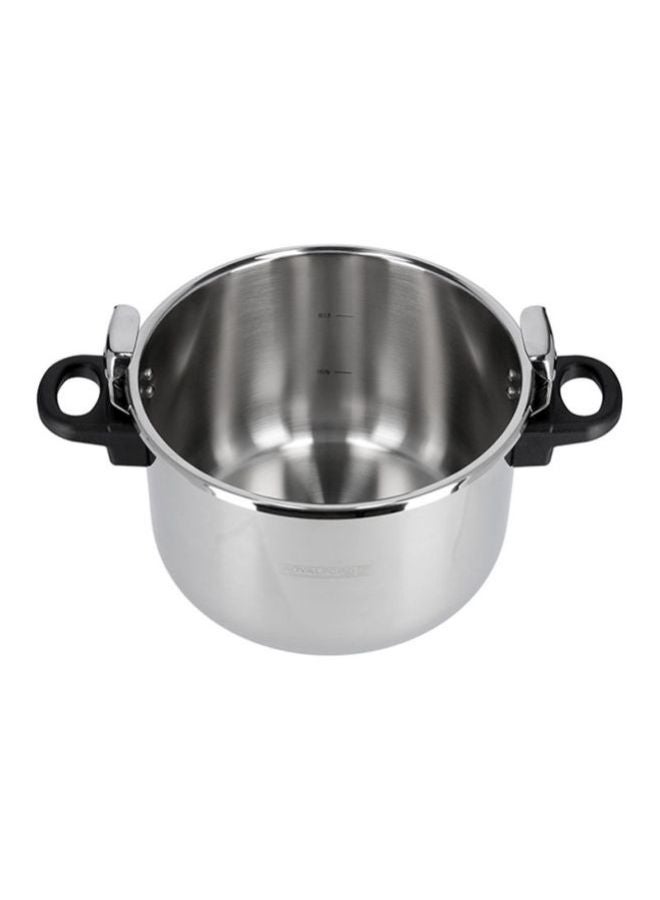 Stainless Steel 12Liters Pressure Cooker with Pressure Release System Silver 12Liters