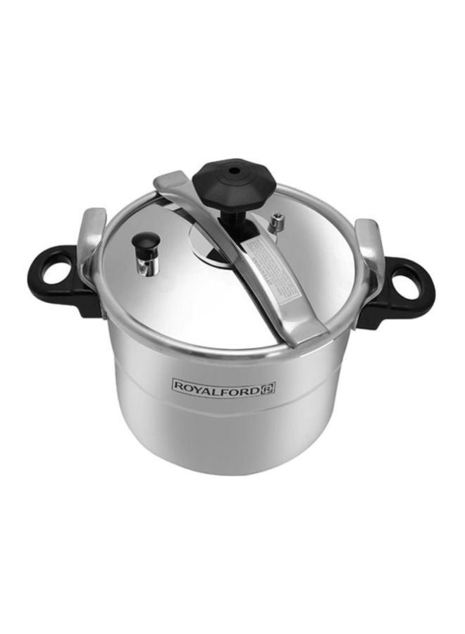 Aluminum Multi-Safety Device With Cool Touch Handles Pressure Cooker Silver 9Liters