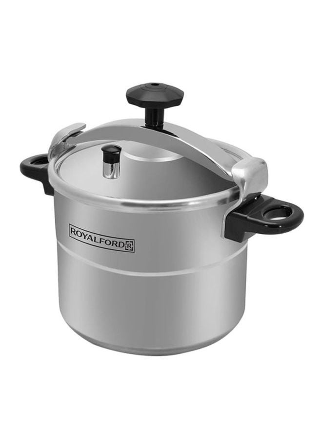 Aluminum Multi-Safety Device With Cool Touch Handles Pressure Cooker Silver 9Liters