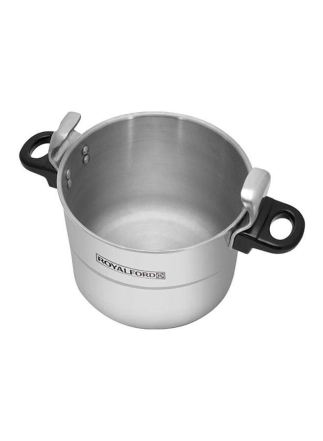 Aluminum Multi-Safety Device With Cool Touch Handles Pressure Cooker Silver 9Liters