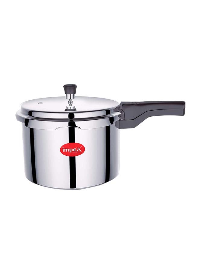 Induction Base Aluminium Pressure Cooker Silver/Black 3Liters