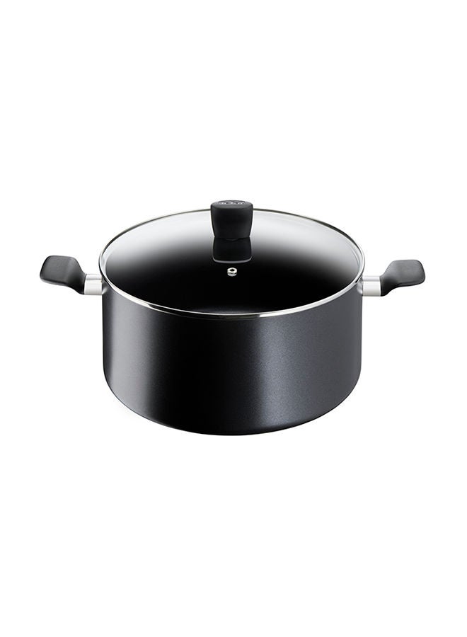 G6 Non-Stick Super Cook Stewpot With Lid Black/Clear 30 cm