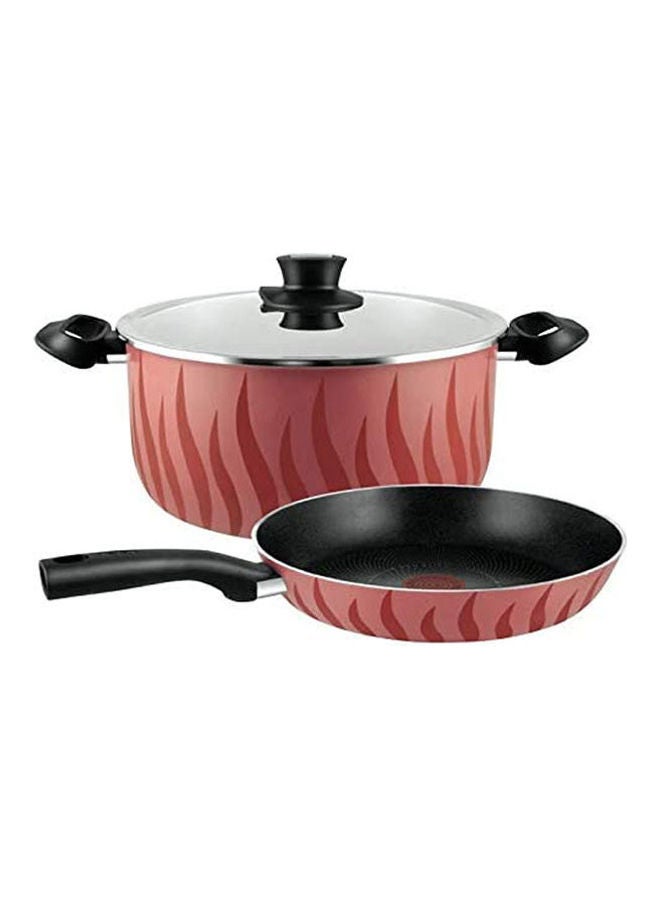 Tempo Dutch Cooking Pot With Lid + 30Cm Tempo Frypan Bundle Red ‎42.4 x 37.4 x 14.6cm