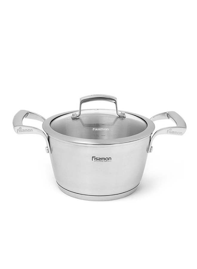 Millenium Stockpot With 16x9cm Glass Lid Stainless Steel Stainless Steel 16x9cm