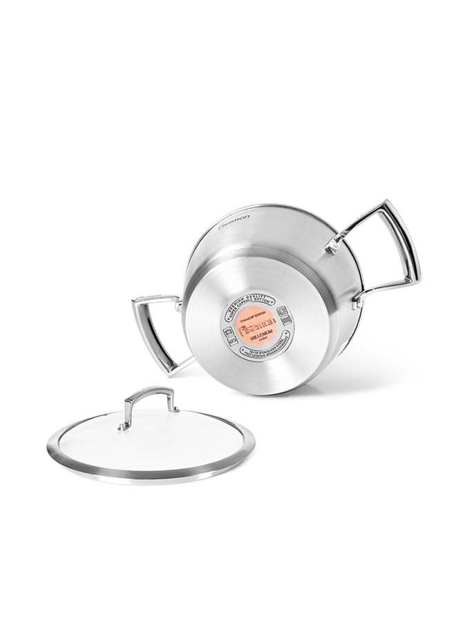 Millenium Stockpot With 16x9cm Glass Lid Stainless Steel Stainless Steel 16x9cm