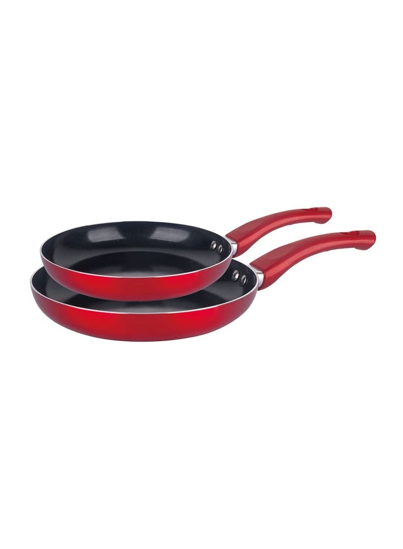 Eco Ceramic Frypan Nonstick Frying Pan Set of 2 Pcs 22cm and 26cm