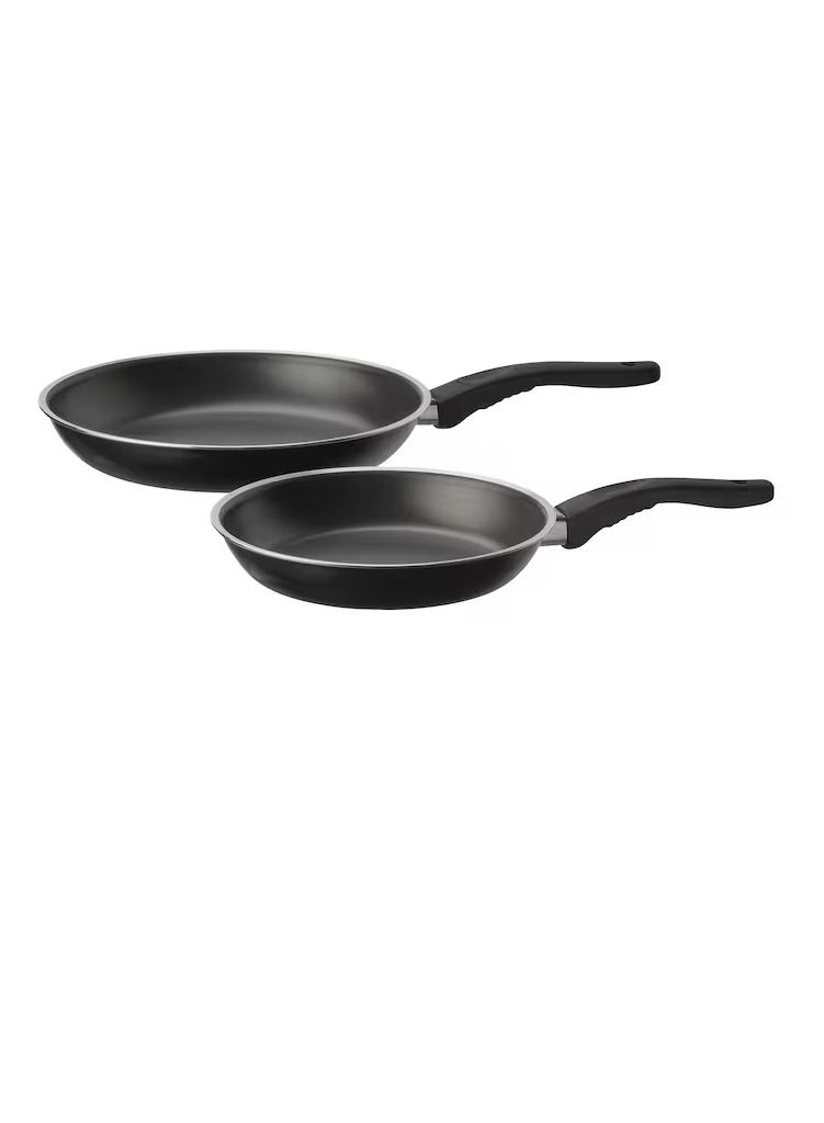 Frying pan, set of 2, black