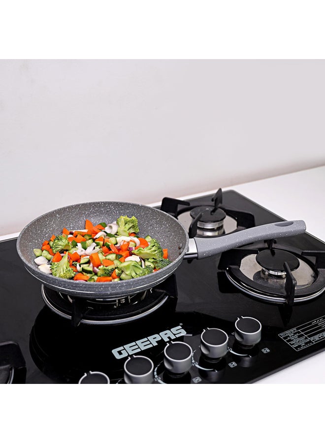 Smart Granite Series Fry Pan 28Cm Forged Aluminium Durable Granite Coating 28X5.2Cm Multicolor Grey 28cm