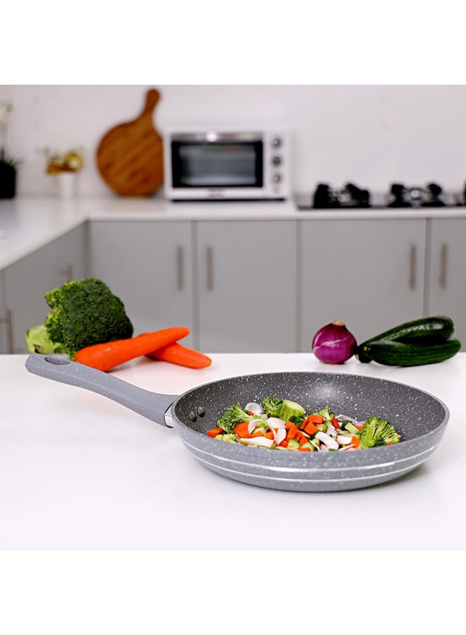 Smart Granite Series Fry Pan 28Cm Forged Aluminium Durable Granite Coating 28X5.2Cm Multicolor Grey 28cm