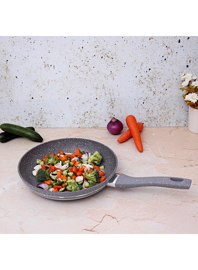 Smart Granite Series Fry Pan 28Cm Forged Aluminium Durable Granite Coating 28X5.2Cm Multicolor Grey 28cm