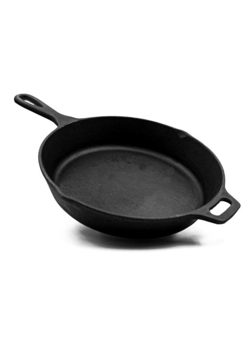 Cast Iron Skillet Pre Seasoned Iron Skillet Compatible With Gas Induction Oven And Grill Made In INDIA 25cm