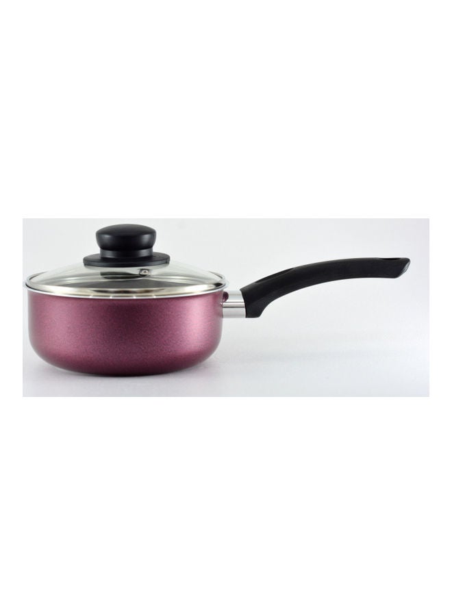 Non-Stick Dutch Pot And Glass Lid red 16cm