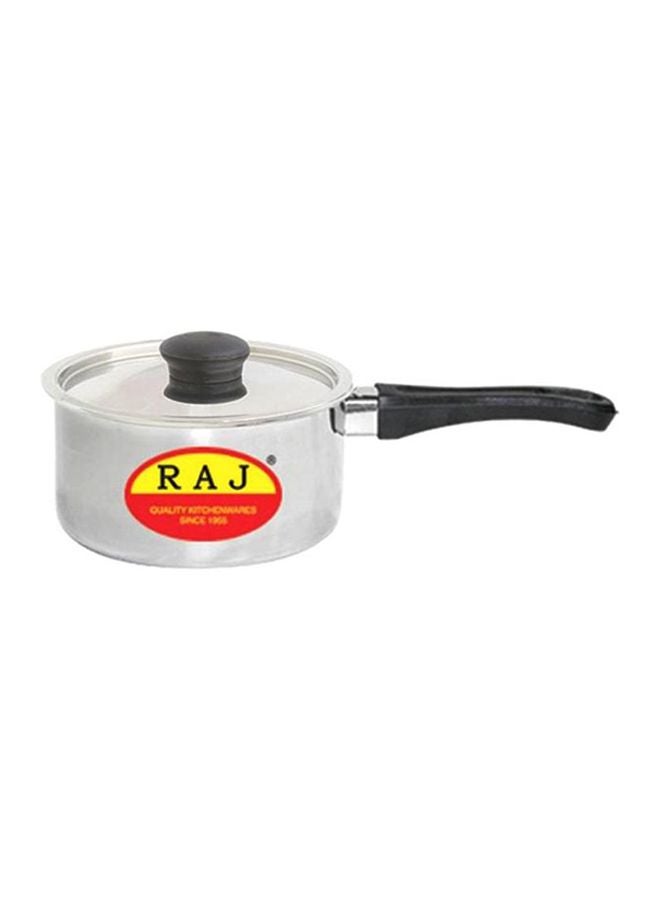 Sauce Pan With Lid Silver/Black 17.5cm