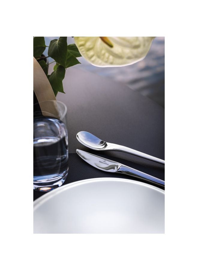 30-Piece New Moon Cutlery Set Silver
