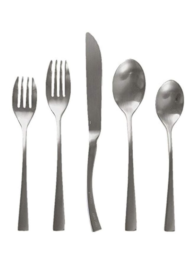 20-Piece Flatware Set Matte Silver