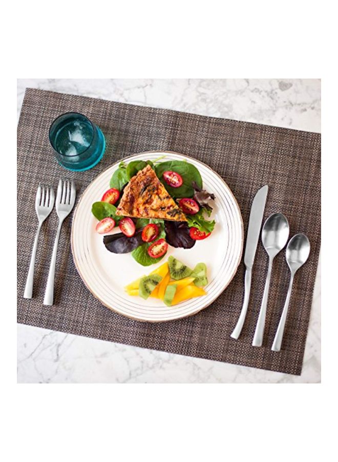 20-Piece Flatware Set Matte Silver