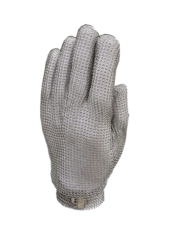 Knife Cut Resistant Chain Protective Glove Silver 25centimeter