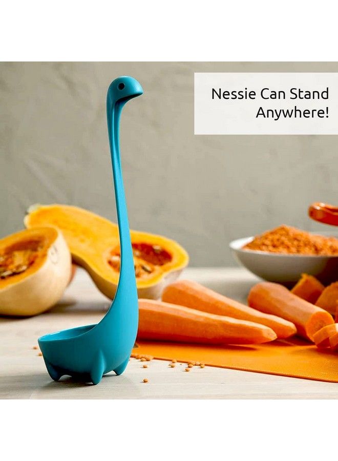 Nessie Ladle Spoon Turquoise Cooking Ladle Cooking Gifts Use For Serving Soup Stew Gravy & Chili High Heat Resistant Loch Ness Stand Up Soup Ladle