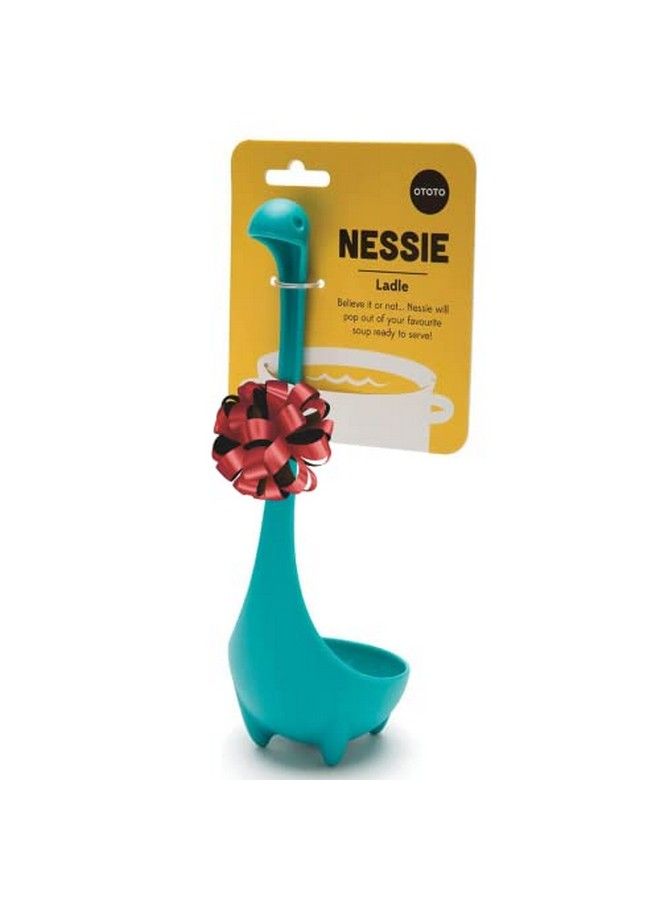 Nessie Ladle Spoon Turquoise Cooking Ladle Cooking Gifts Use For Serving Soup Stew Gravy & Chili High Heat Resistant Loch Ness Stand Up Soup Ladle