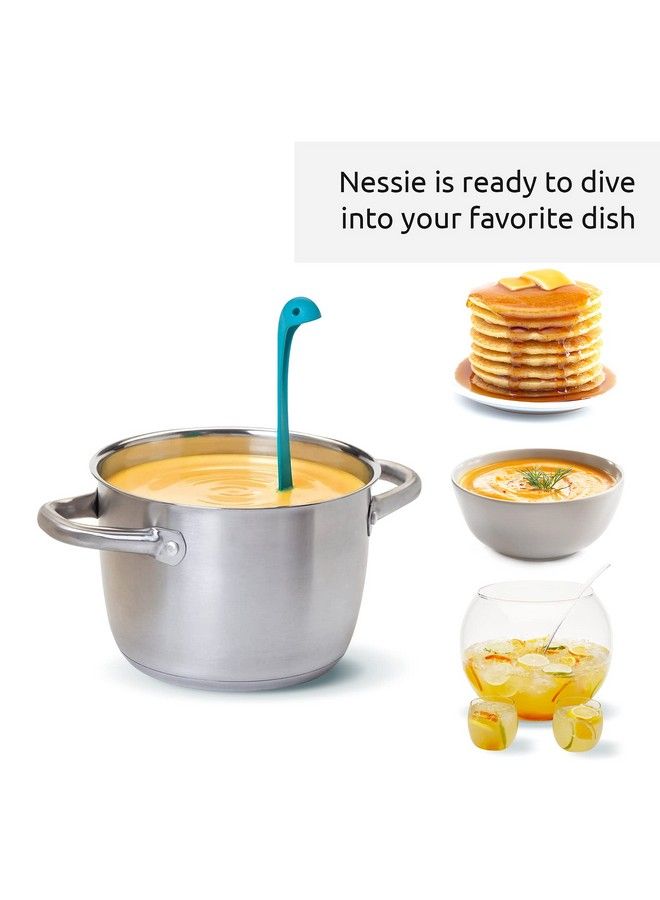 Nessie Ladle Spoon Turquoise Cooking Ladle Cooking Gifts Use For Serving Soup Stew Gravy & Chili High Heat Resistant Loch Ness Stand Up Soup Ladle