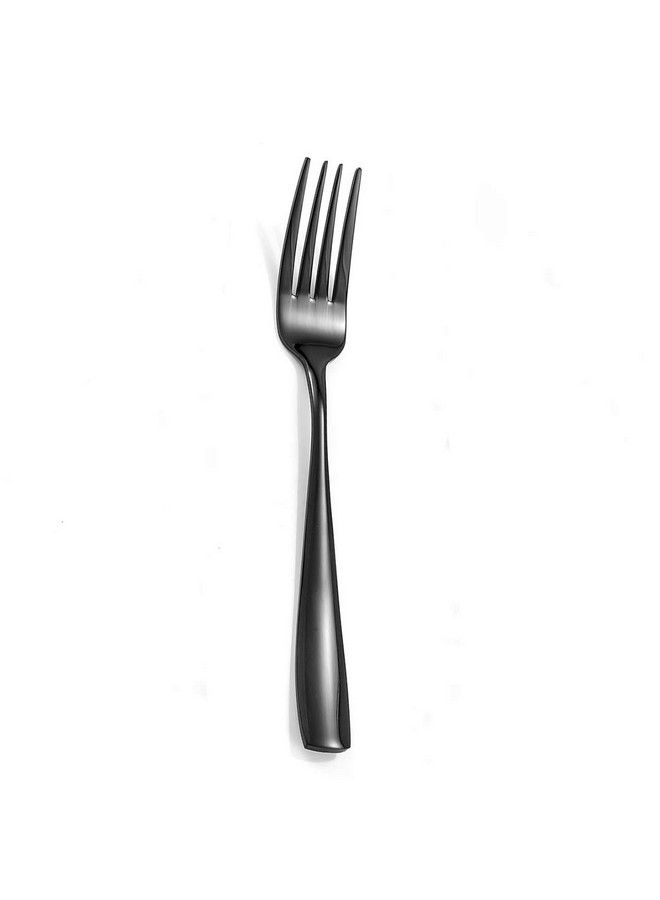 12Piece Black Stainless Steel Dinner Forks Cutlery Forks Set8Inches