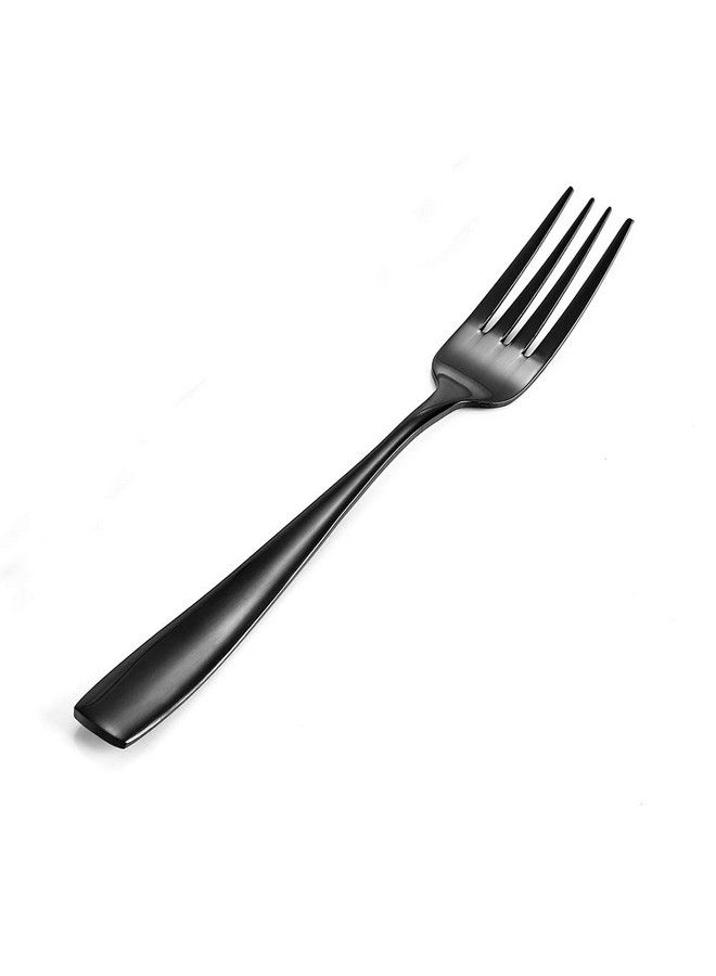 12Piece Black Stainless Steel Dinner Forks Cutlery Forks Set8Inches